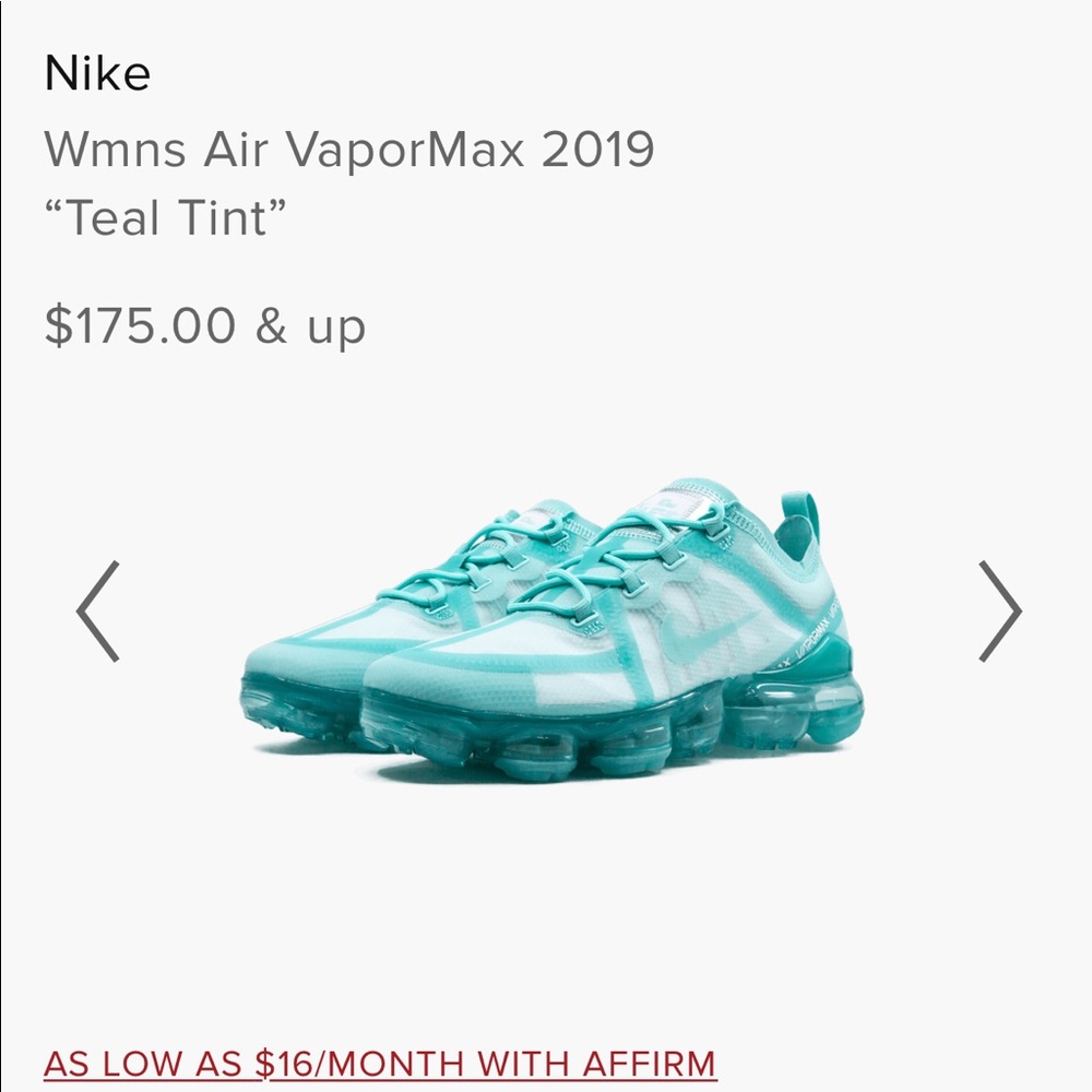 SOLD‼️‼️‼️Women’s Air Vapormax 2019 “Teal tint”. - Picture 6 of 8